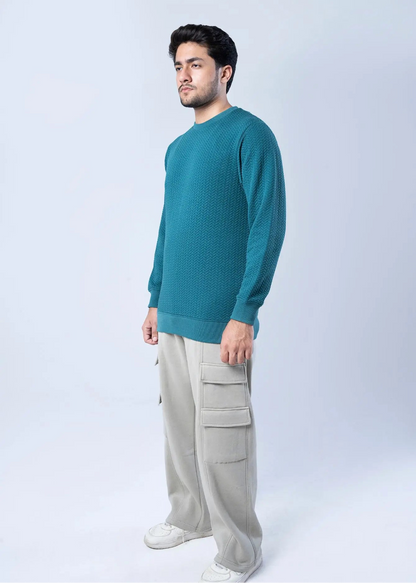 SWEATSHIRT TEAL - GTS-B4281