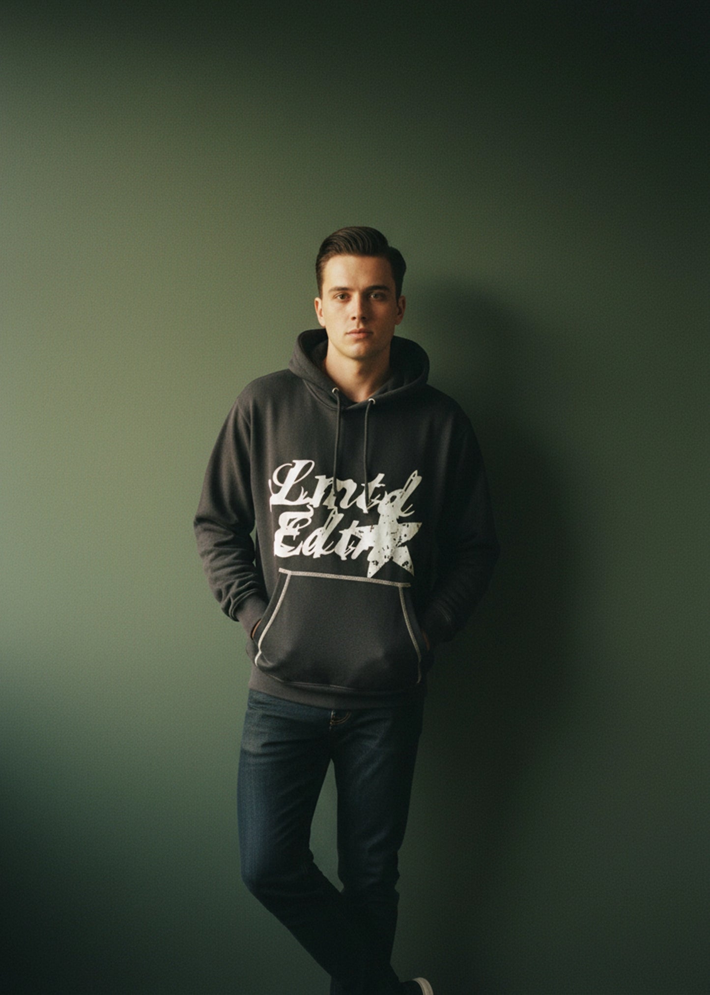 PULL OVER HOODIE BLACK - GTS-B4301