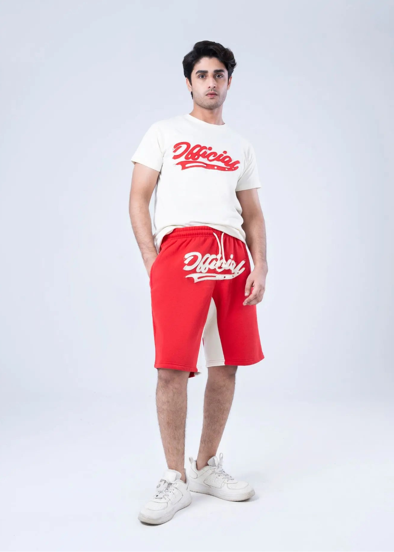 T-SHIRT OFF WHITE RED ART - GTS-B3906