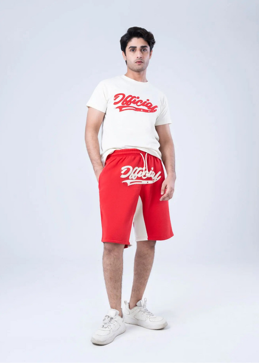 T-SHIRT OFF WHITE RED ART - GTS-B3906