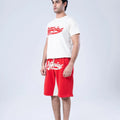 KNITTED CASUAL SHORT RED - GTS-B4323