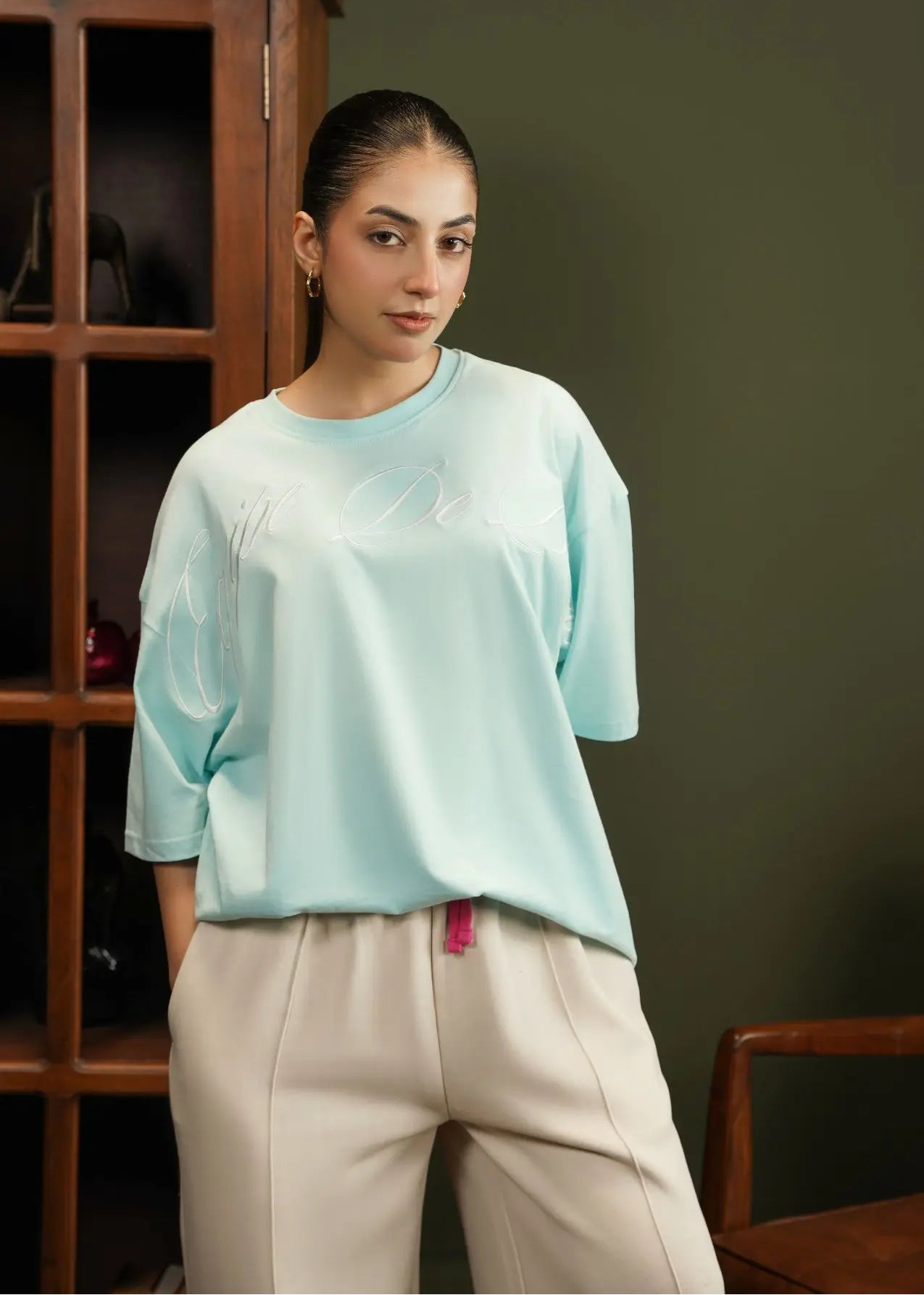 KNITTED TOP L/BLUE - LDS-A1794