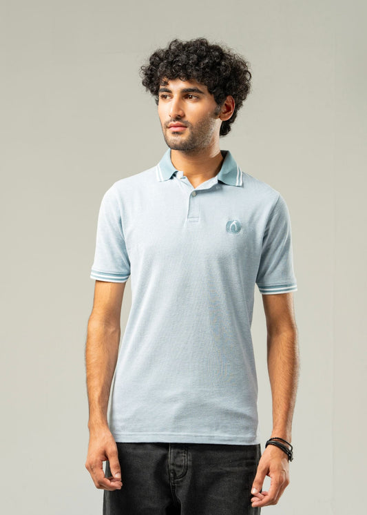 Picture of GTS-B4229 POLO SHIRT H/SLV SKY BLUE - Chenone Official - Online Shopping