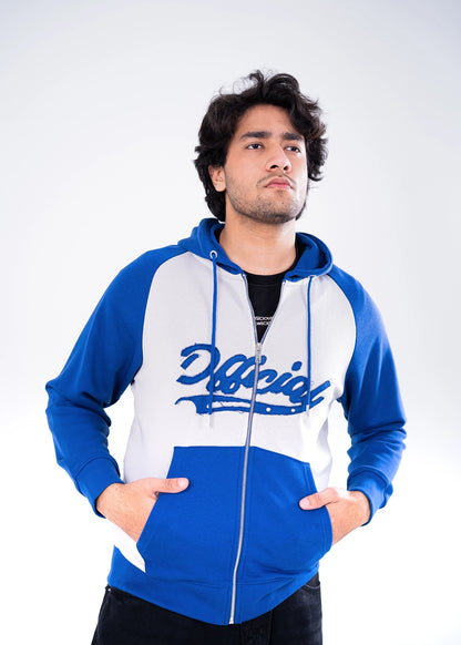 PULL OVER HOODIE KNITTED NAVY & GREY - GTS-B4295