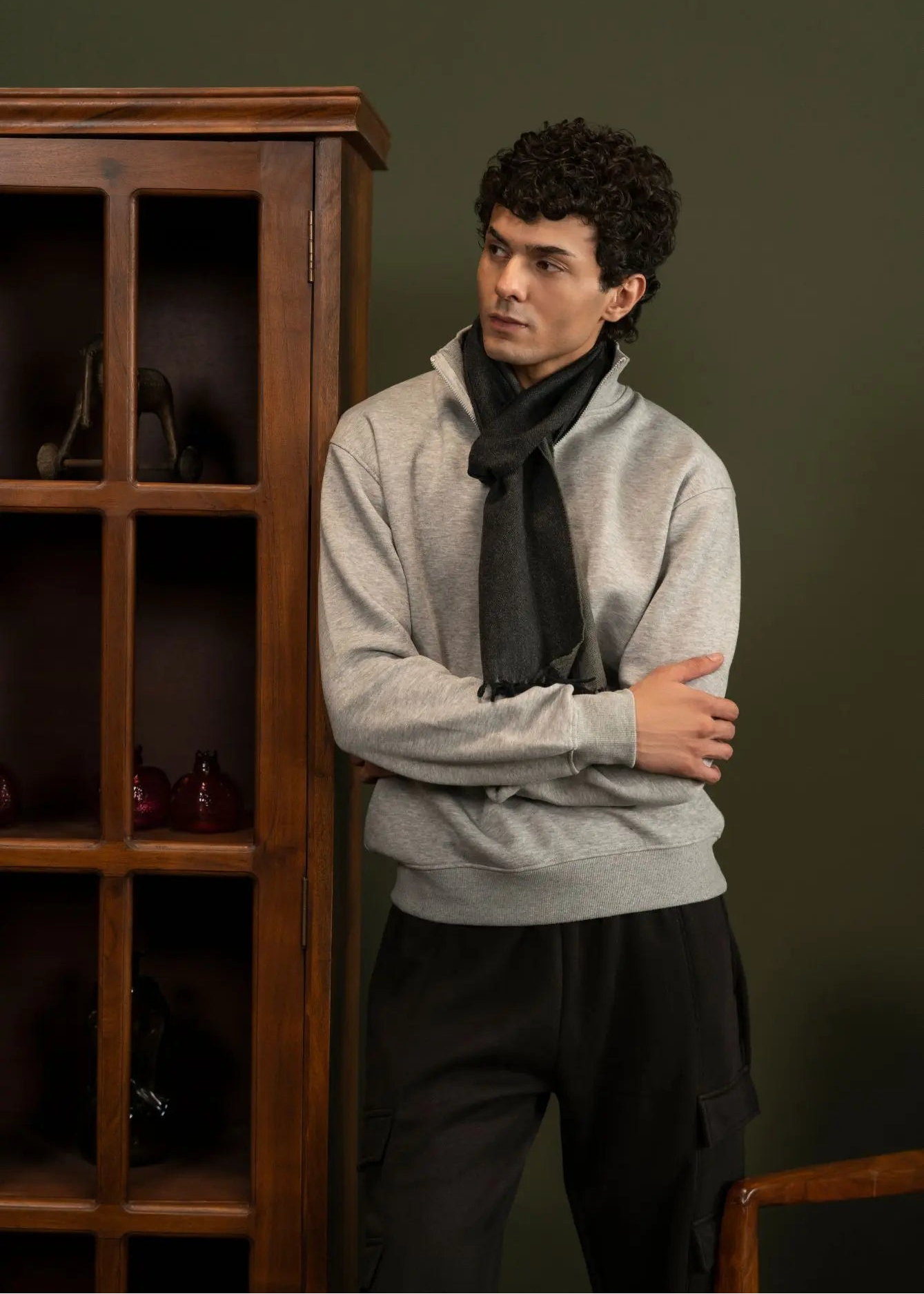 PULL OVER KNITTED GREY - GTS-B4298