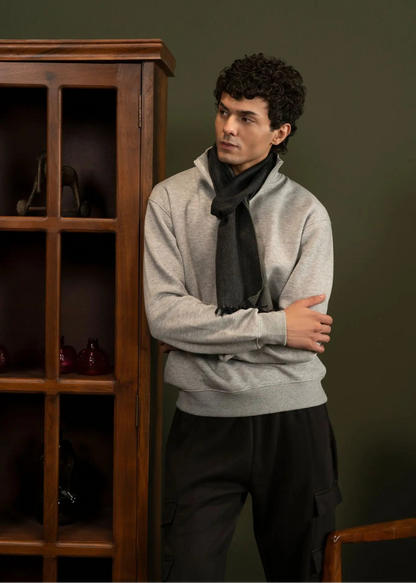 PULL OVER KNITTED GREY - GTS-B4298