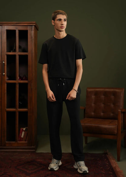 PULL ON TROUSER KNITTED BLACK - GTS-B4282