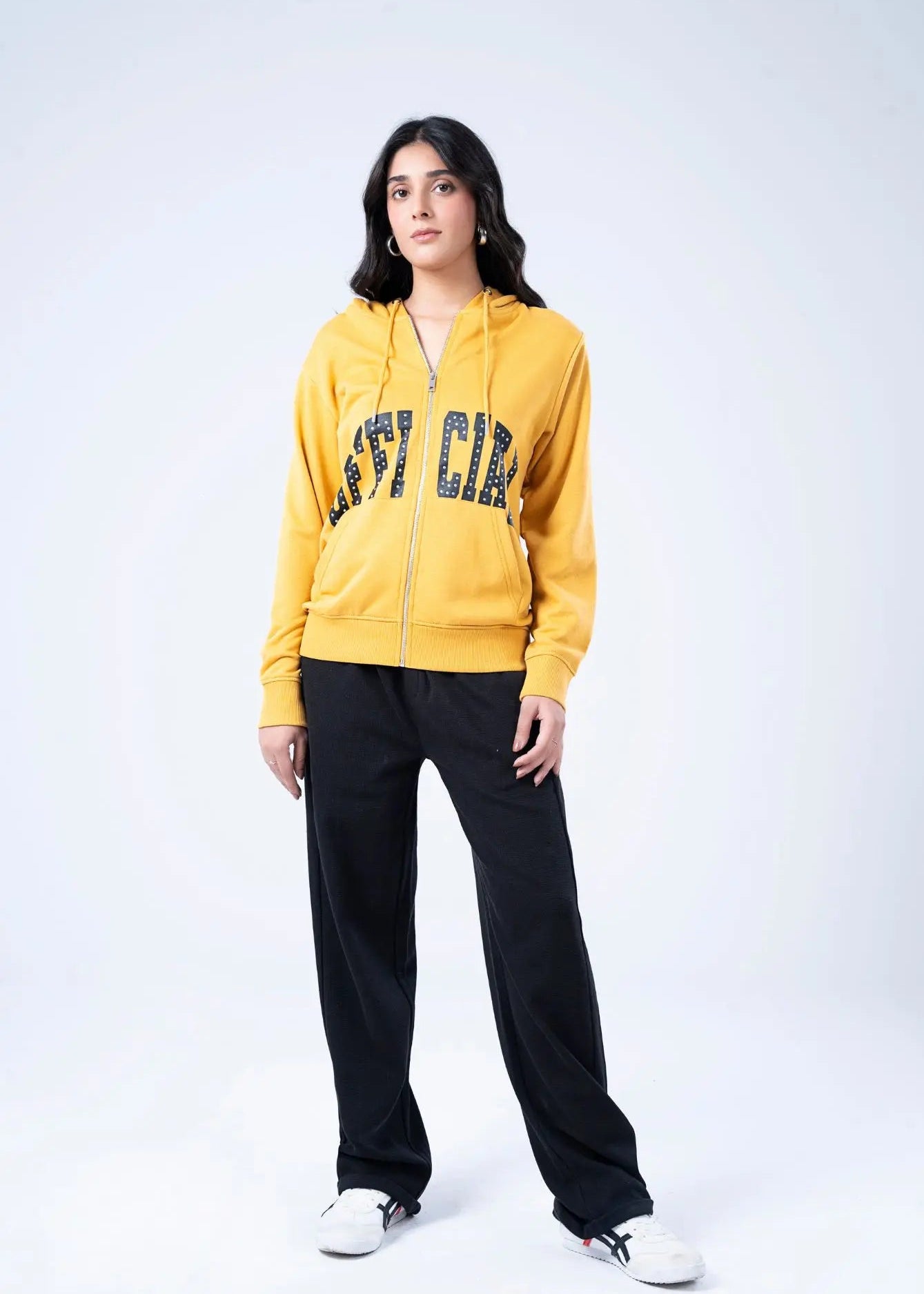 PULL OVER HOODIE MUD YELLOW - LDS-A1787