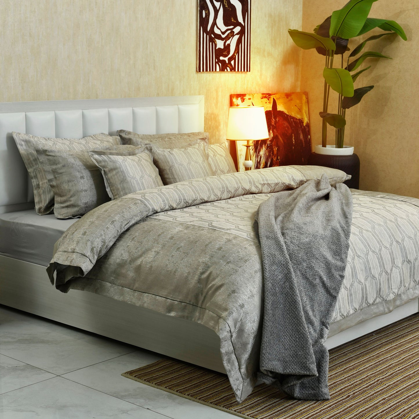 8 PCS DUVET COVER SET CHARCOAL-25