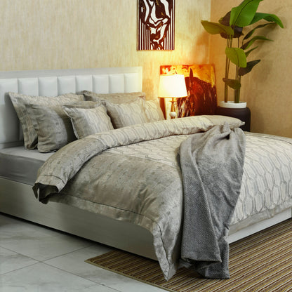 8 PCS DUVET COVER SET CHARCOAL-25