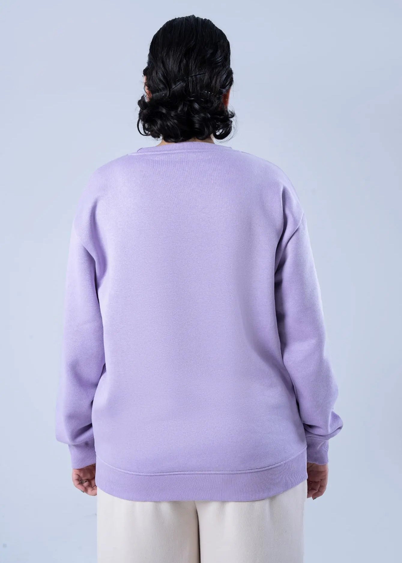 SWEATSHIRT KNITTED LILAC - LDS-A1782