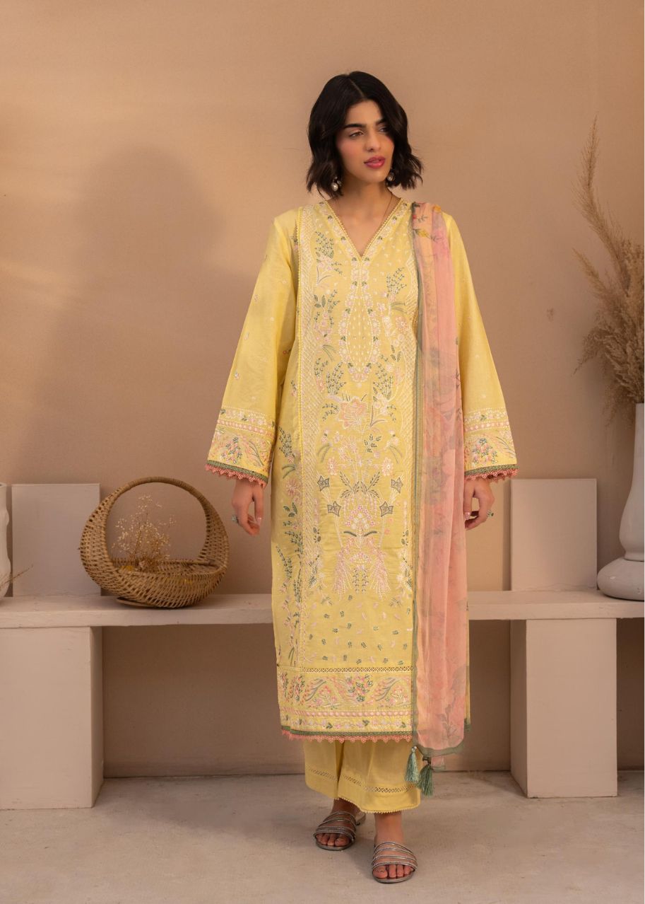 3 PCS SUIT YELLOW LDS-7176