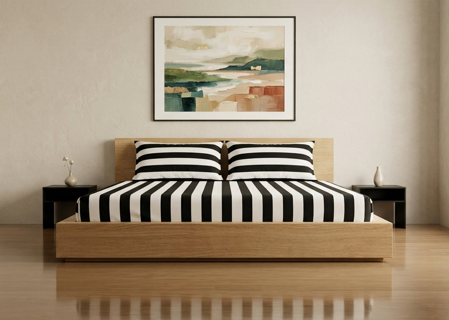 COTTON BED SHEET SET KING D11