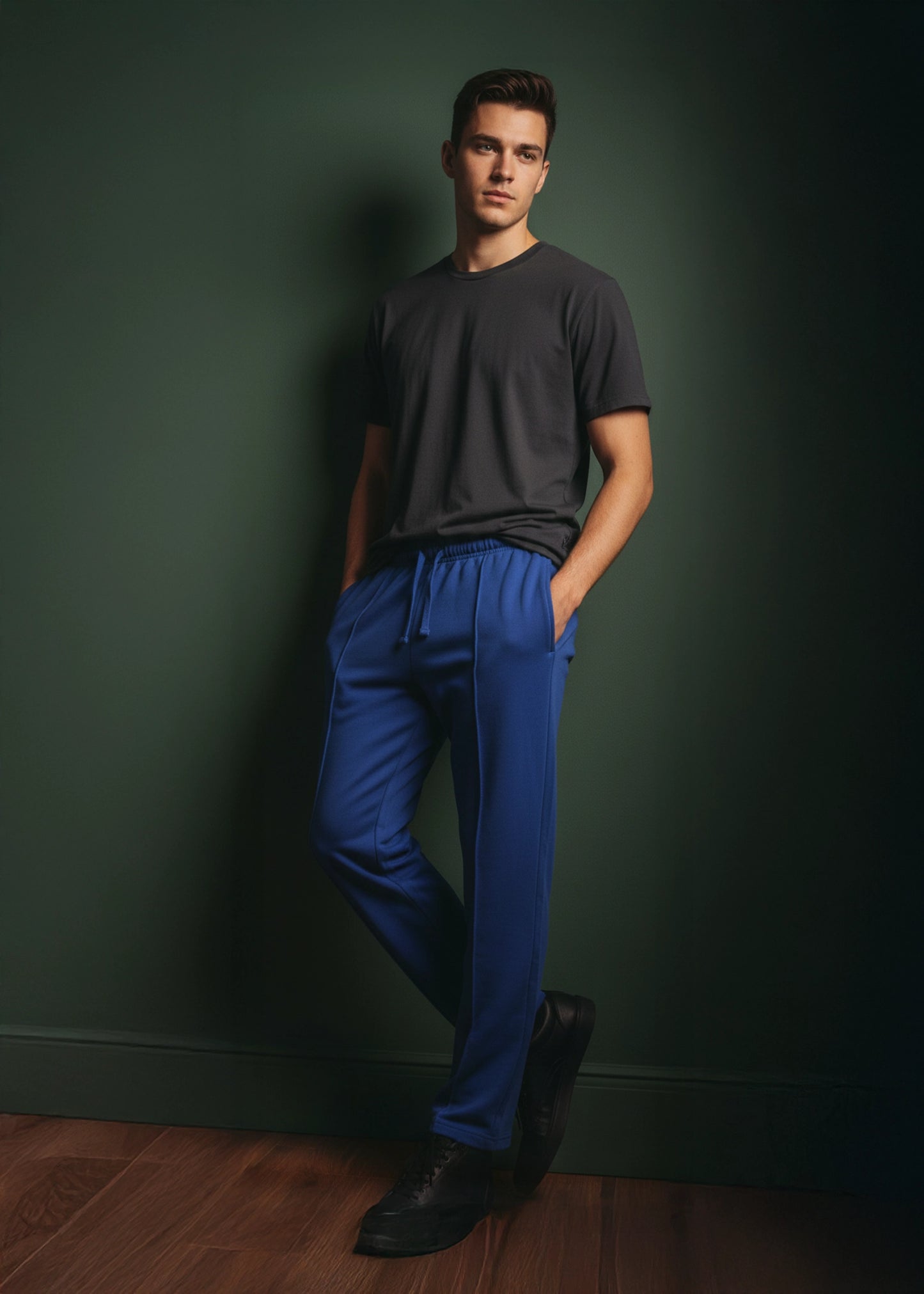 PULL ON TROUSER KNITTED NAVY - GTS-B6473