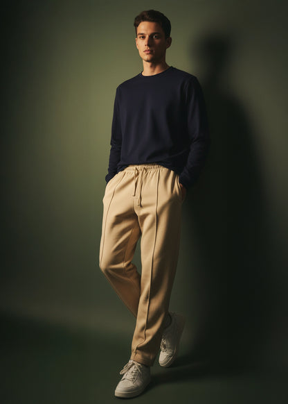 PULL ON TROUSER KNITTED KHAKHI - GTS-B6473