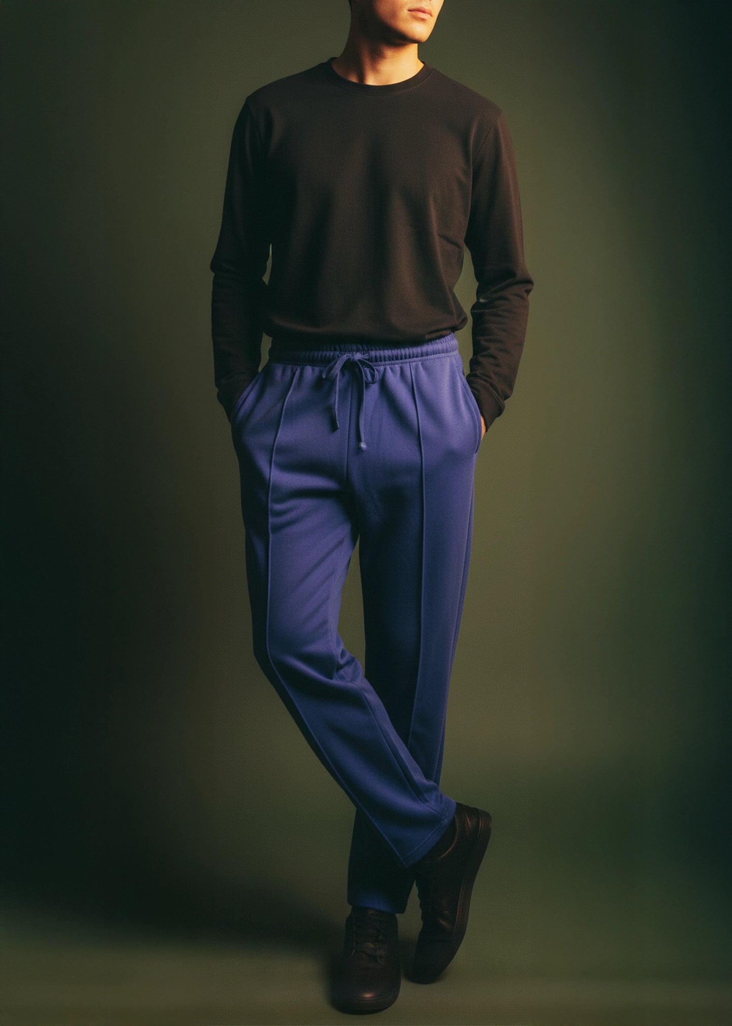 PULL ON TROUSER KNITTED NAVY - GTS-B6473