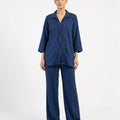 LDS-7303 CO-ORD SET NAVY BLUE