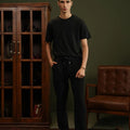 PULL ON TROUSER KNITTED BLACK - GTS-B4282