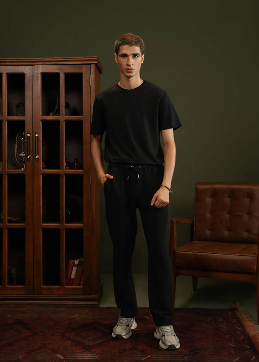 PULL ON TROUSER KNITTED BLACK - GTS-B4282