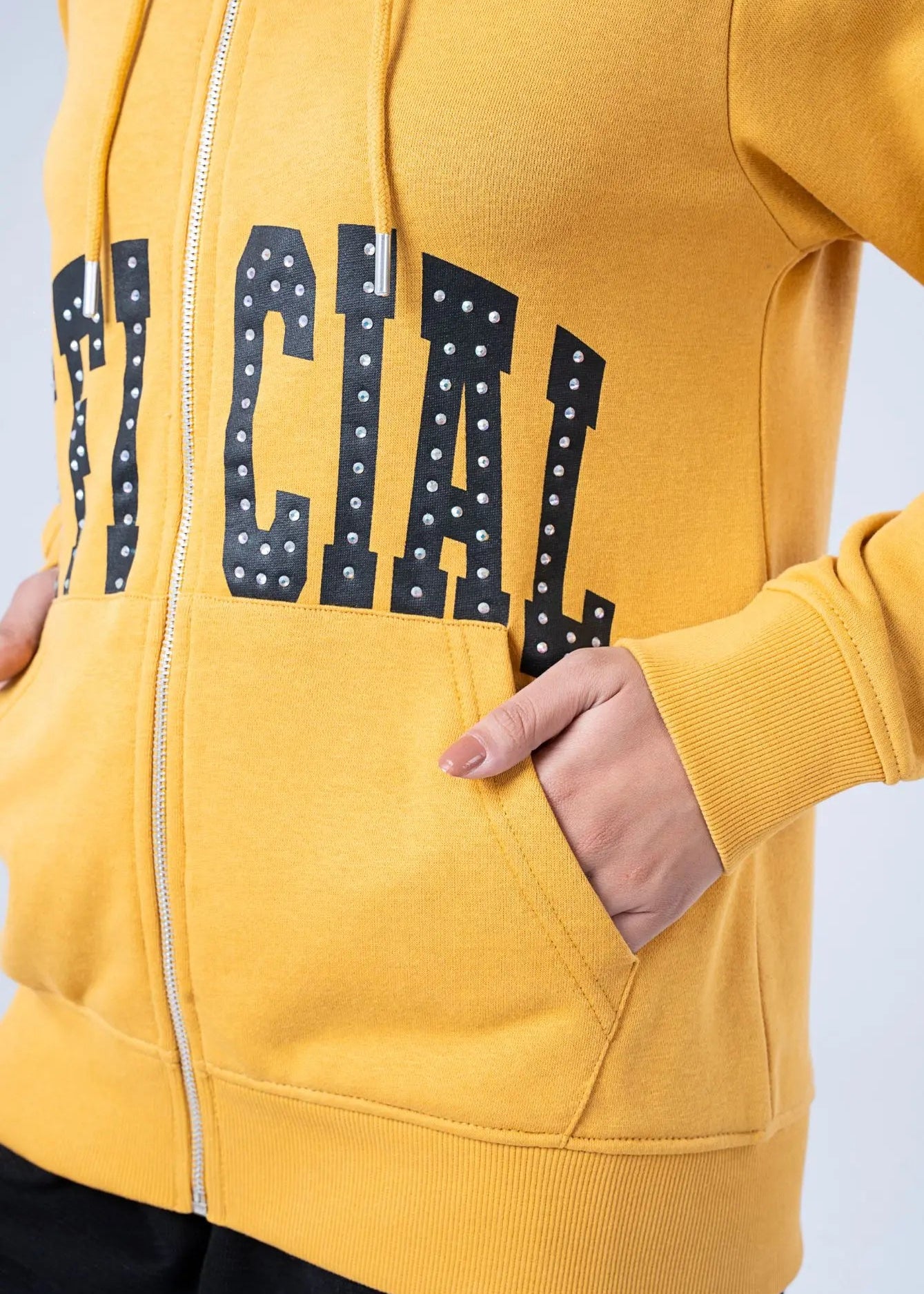 PULL OVER HOODIE MUD YELLOW - LDS-A1787