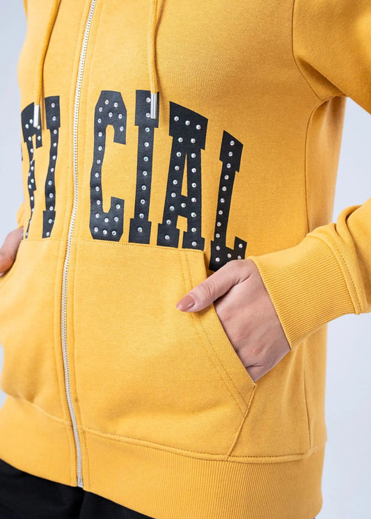 PULL OVER HOODIE MUD YELLOW - LDS-A1787