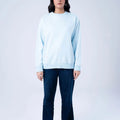 SWEATSHIRT KNITTED L/BLUE - LDS-A1782