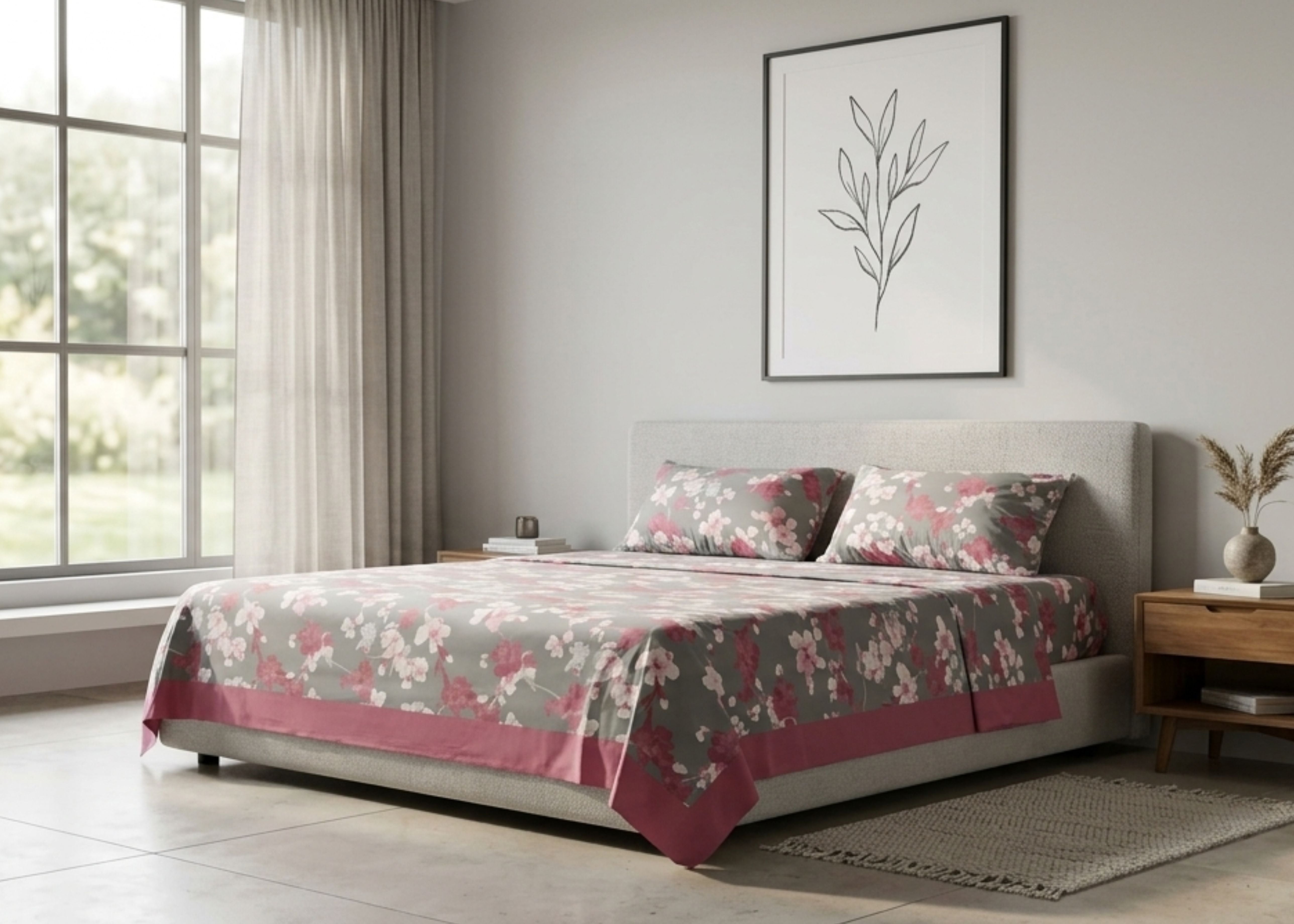Cotton Bed Sheet Set King D36 | ChenOne Home Textile