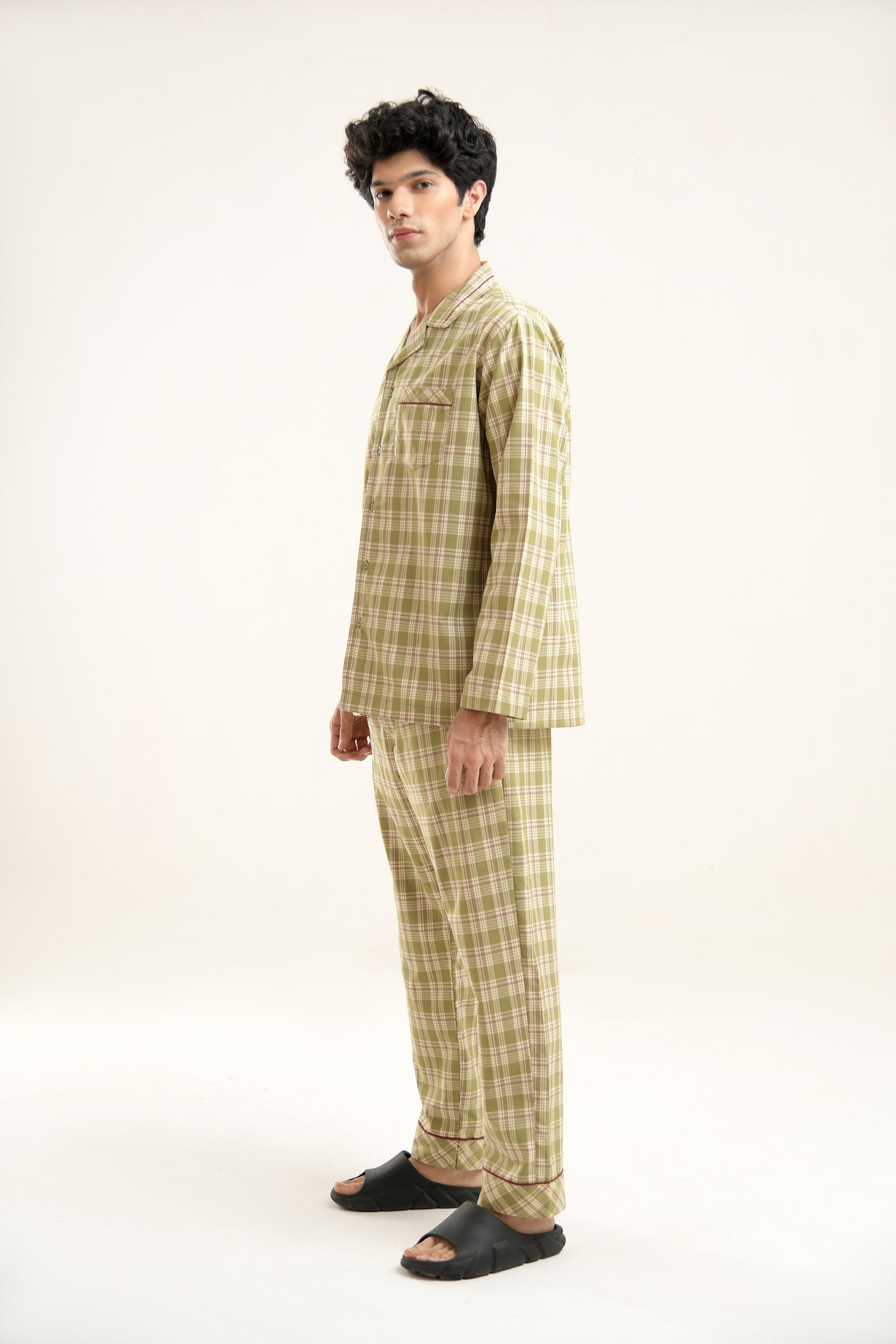 GTS-6364 NIGHT SUIT GREEN CHECK
