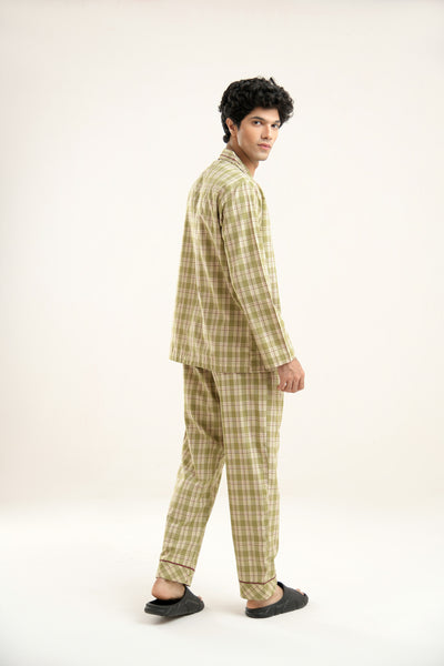 GTS-6364 NIGHT SUIT GREEN CHECK