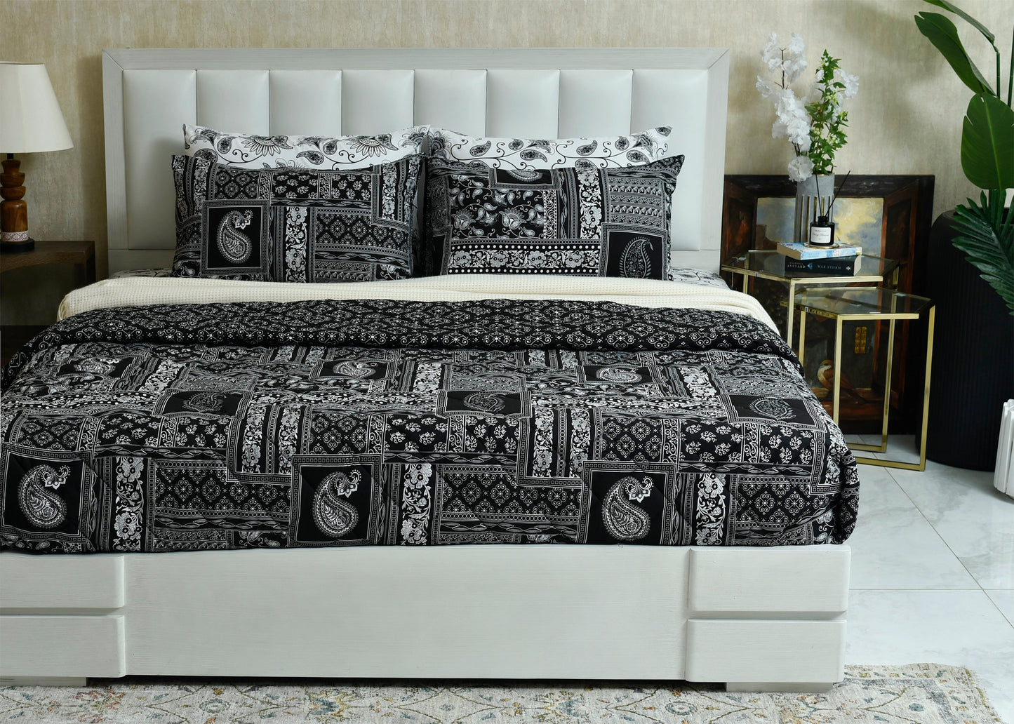 3 PCS BED SPREAD DOUBLE BLOCK PRINT-26-SL