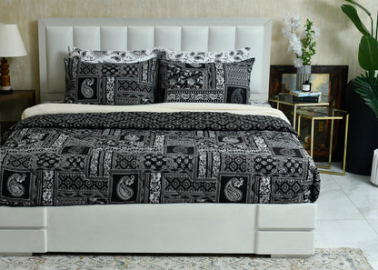3 PCS BED SPREAD DOUBLE BLOCK PRINT-26-SL