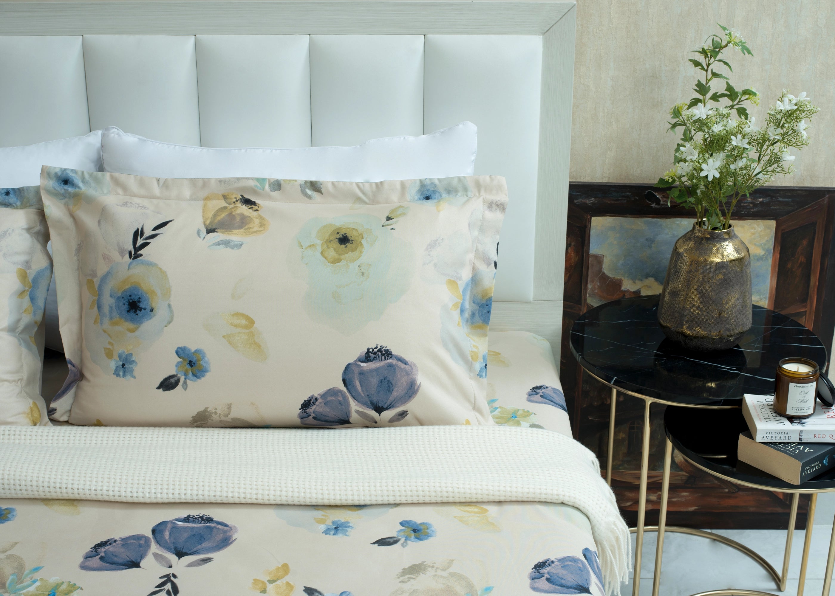 Bed Sheet Main Version Blue Garden | ChenOne Home Textile