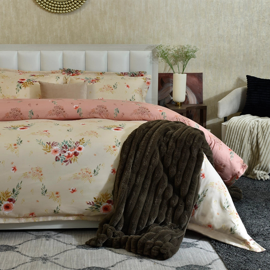 6 Pcs Comforter Set Queen Butternut | ChenOne Home Textile