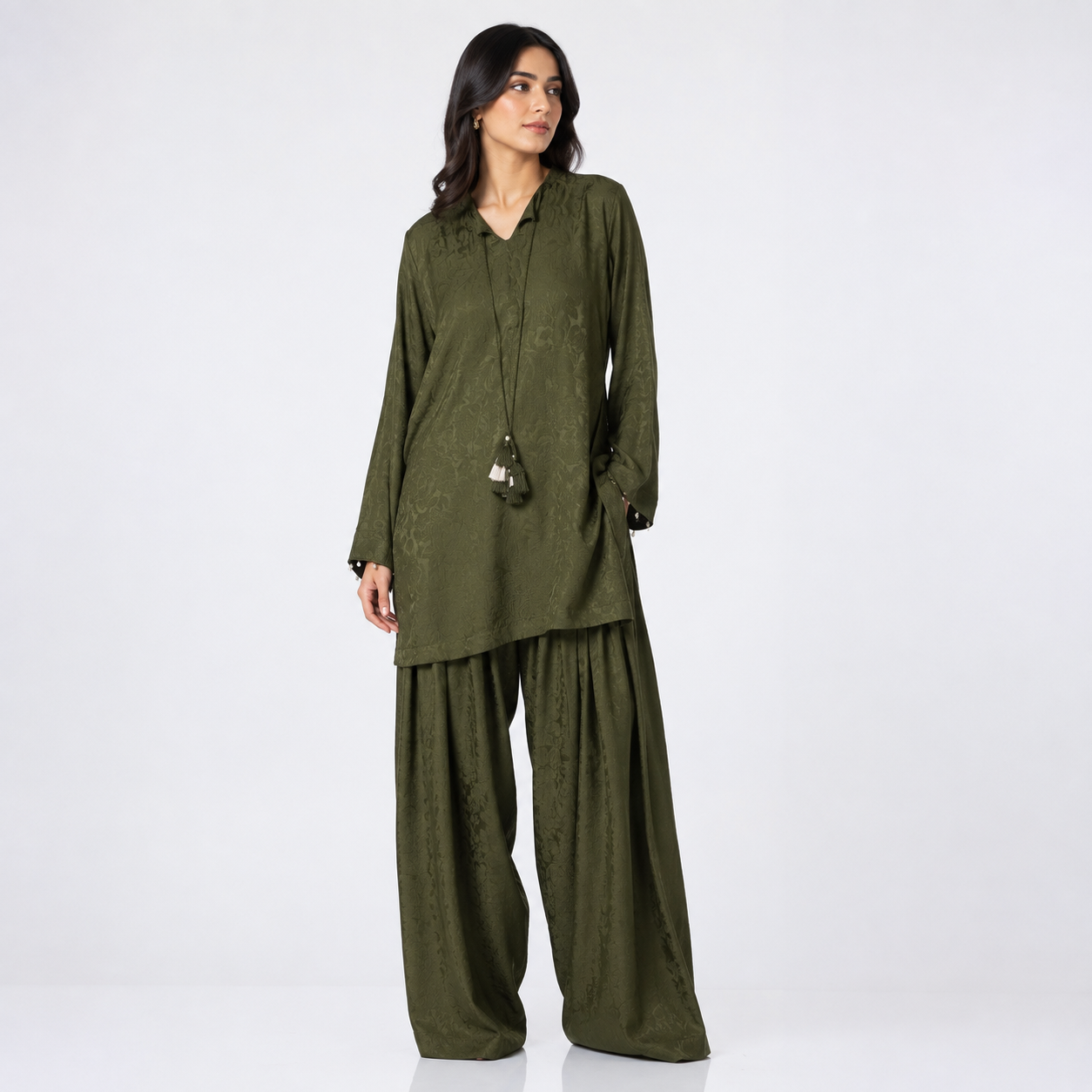 Co-Ord Set Olive Green | Women's Co-ord Sets | ChenOne