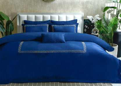 7 PCS DUVET COVER SET COBALT (WP-SL)