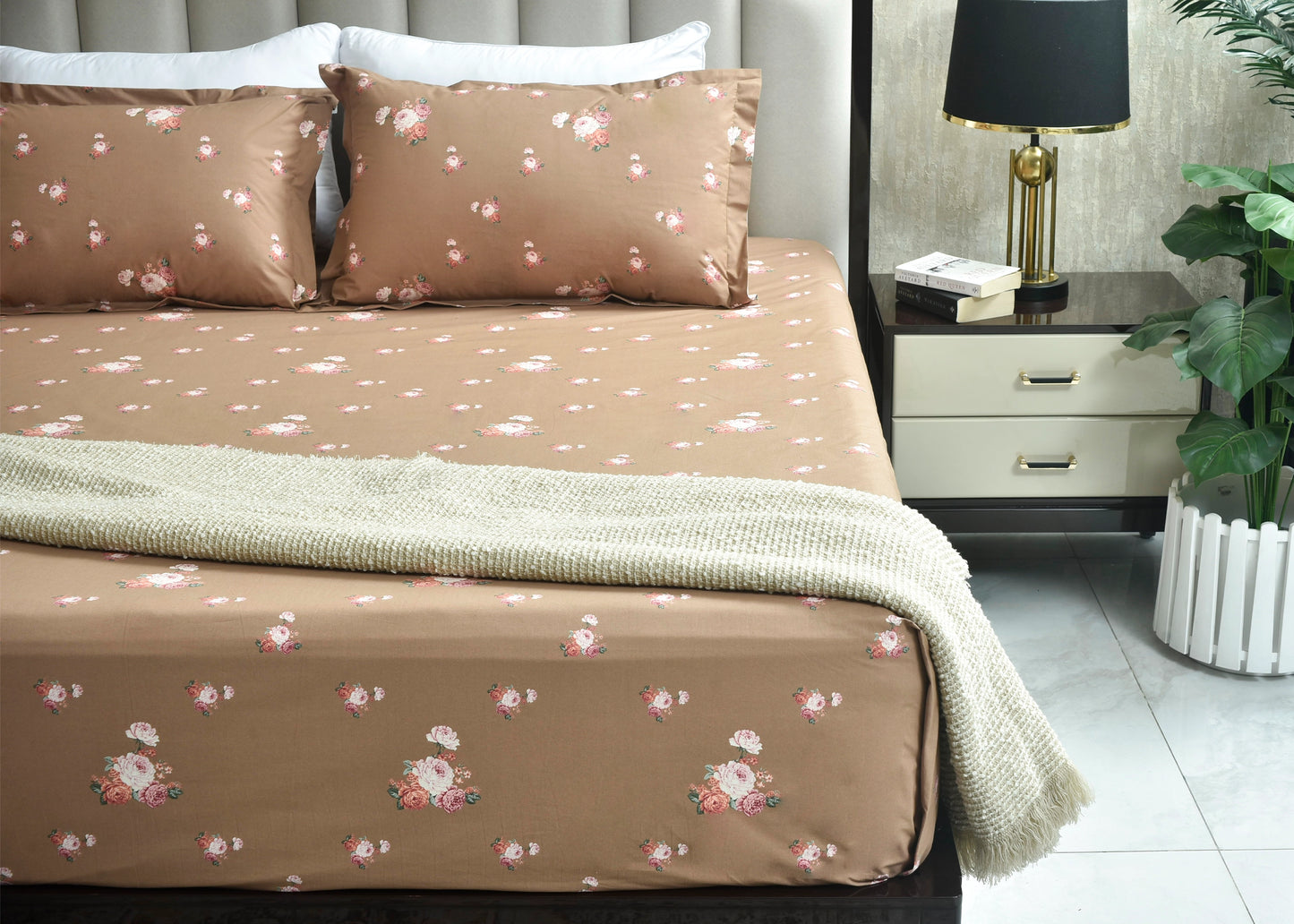 BED SHEET SET COFFEE-26-SL