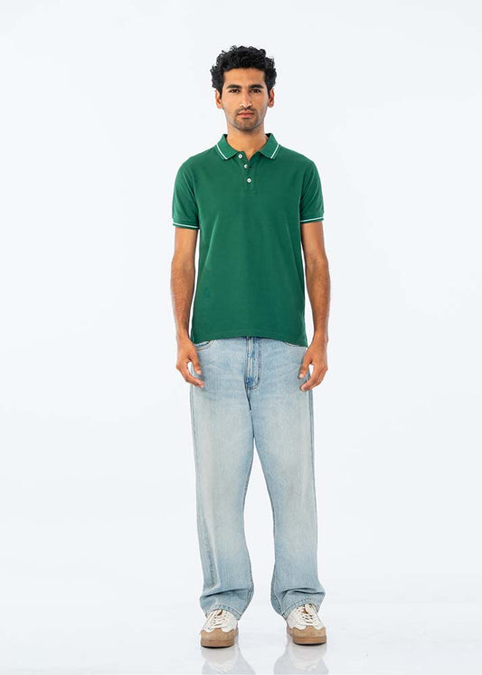 POLO SHIRT PIQUE SEA GREEN - GTS-B4334