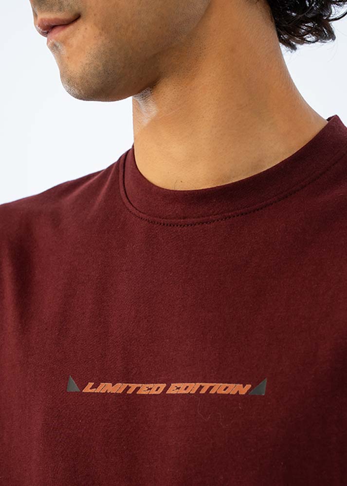 T-Shirt Maroon - Men's Summer Western Wear (GTS-B4348) | ChenOne