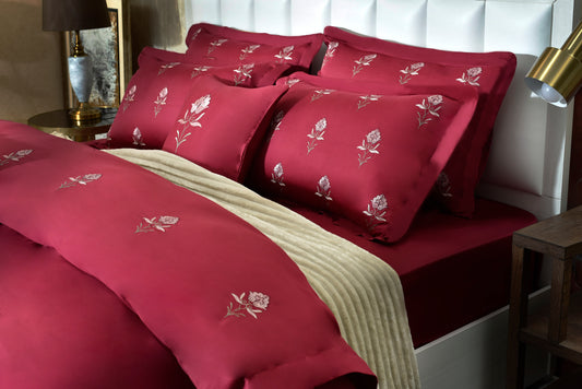 8 PCS COMFORTER SET KING PINK FOLD