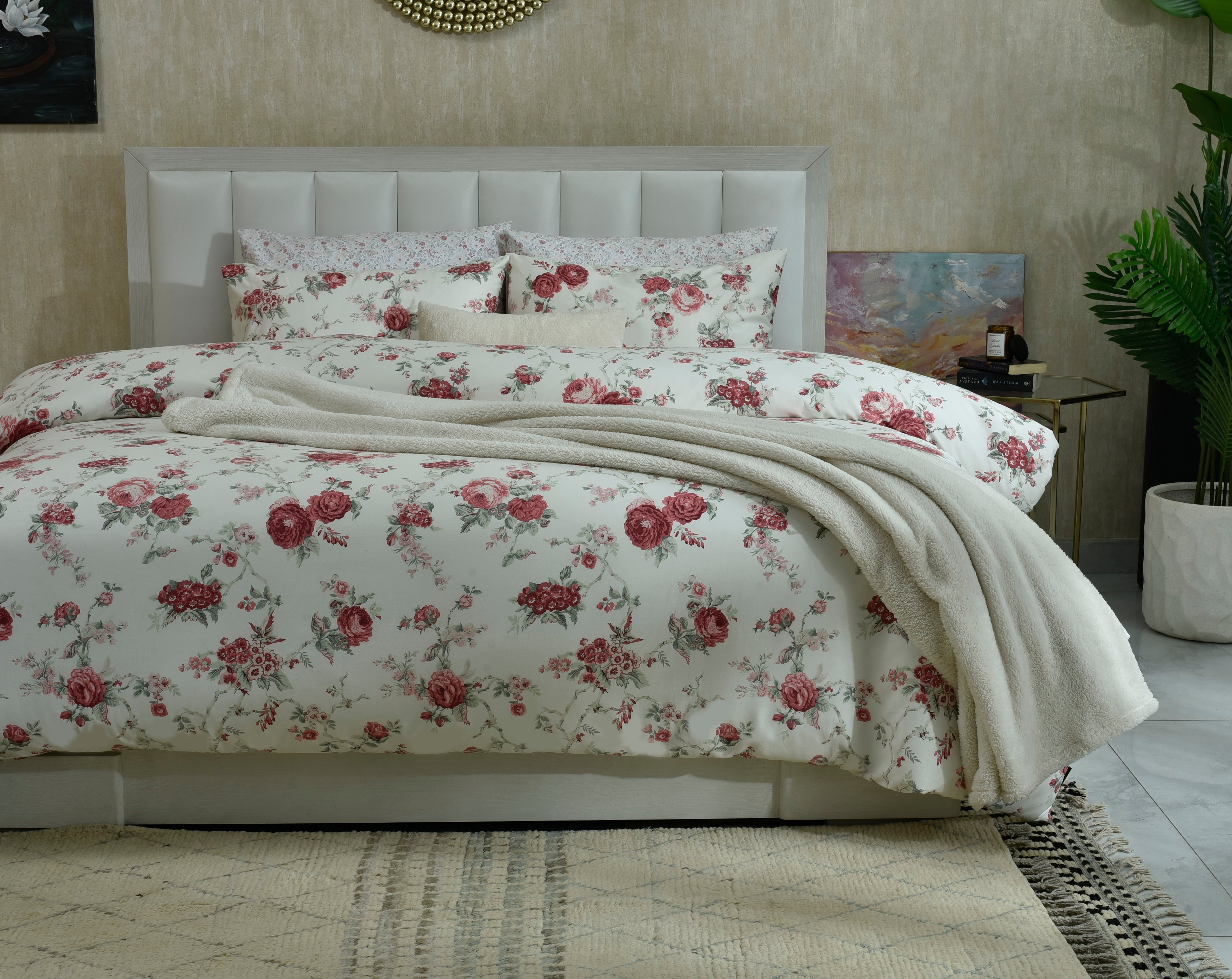 6 Pcs Duvet Cover Set King Flora | ChenOne Home Textile