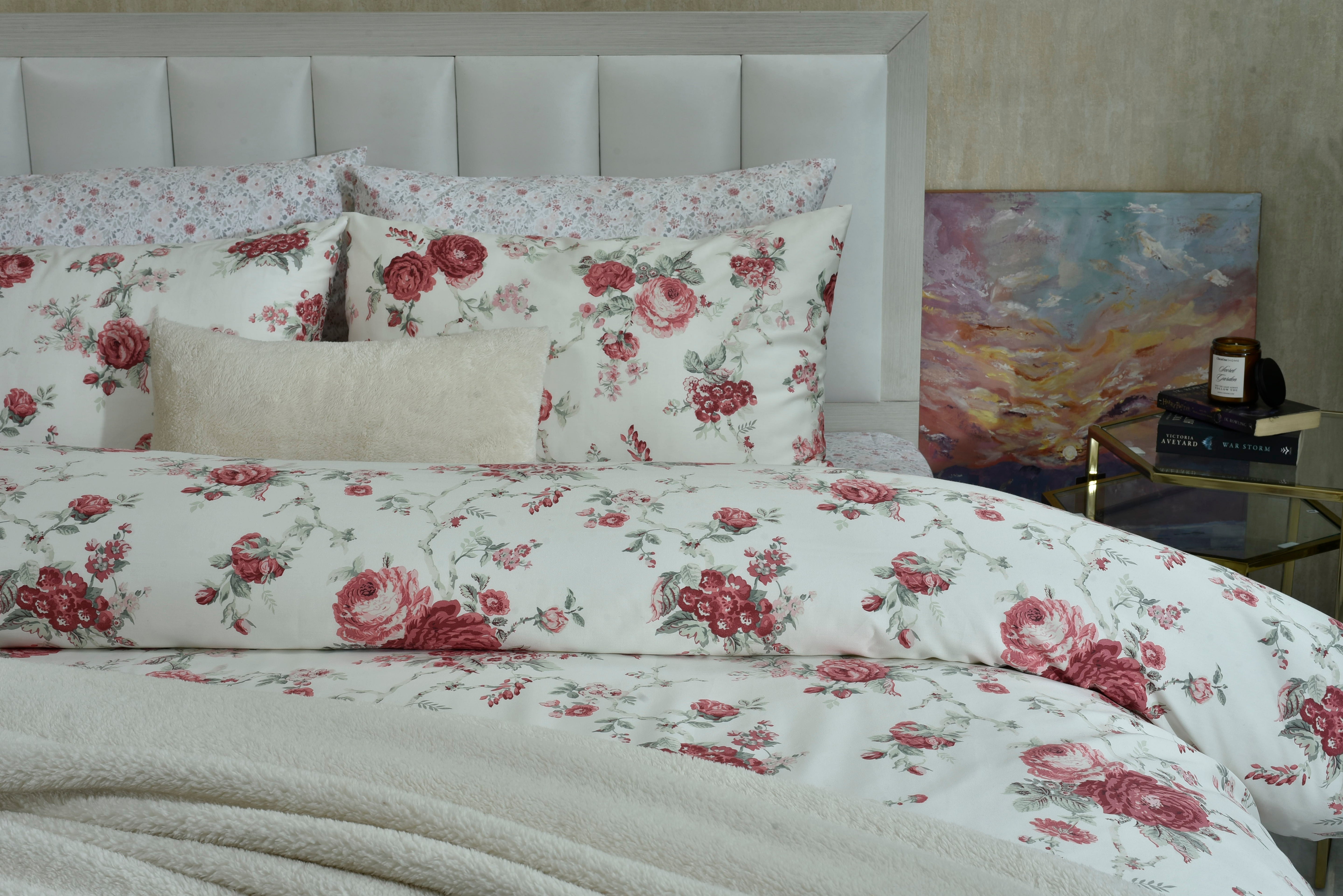 6 Pcs Duvet Cover Set King Flora | ChenOne Home Textile
