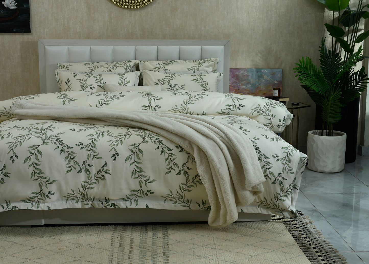 QUILT COVER LEAVES-25N