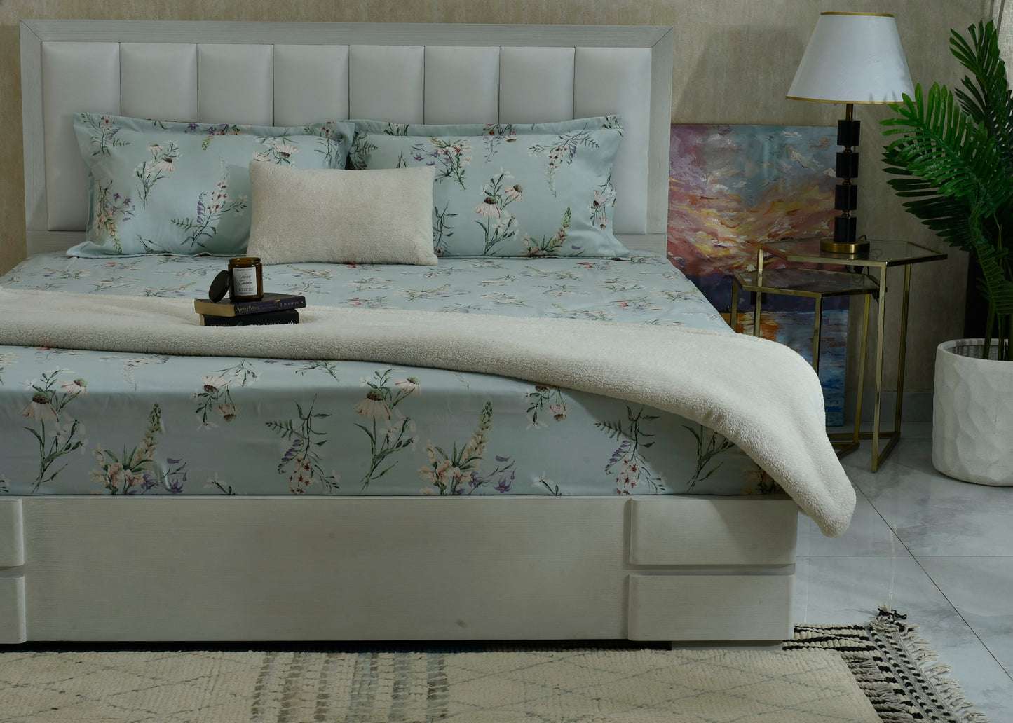 BED SHEET MAIN VERSION ICE BLUE-25N