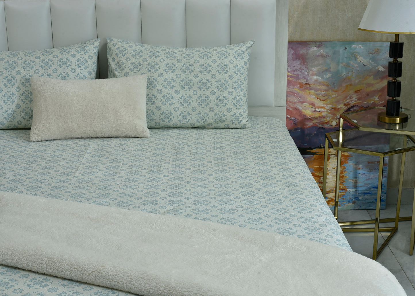 BED SHEET SHEET VERSION ICE BLUE-25N