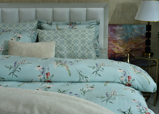 6 PCS COMFORTER SET ICE BLUE-25N