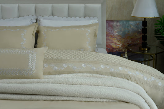 7 PCS DUVET COVER SET KING BEACH SAND