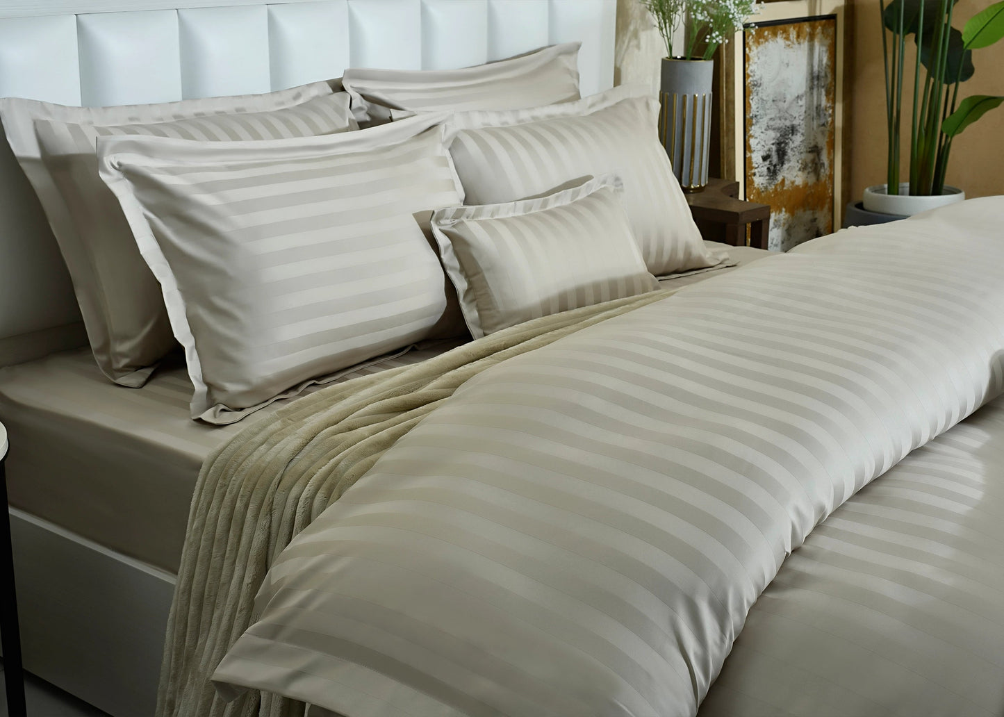 7 PCS DUVET COVER SET BIEGE DREAMY-25WP