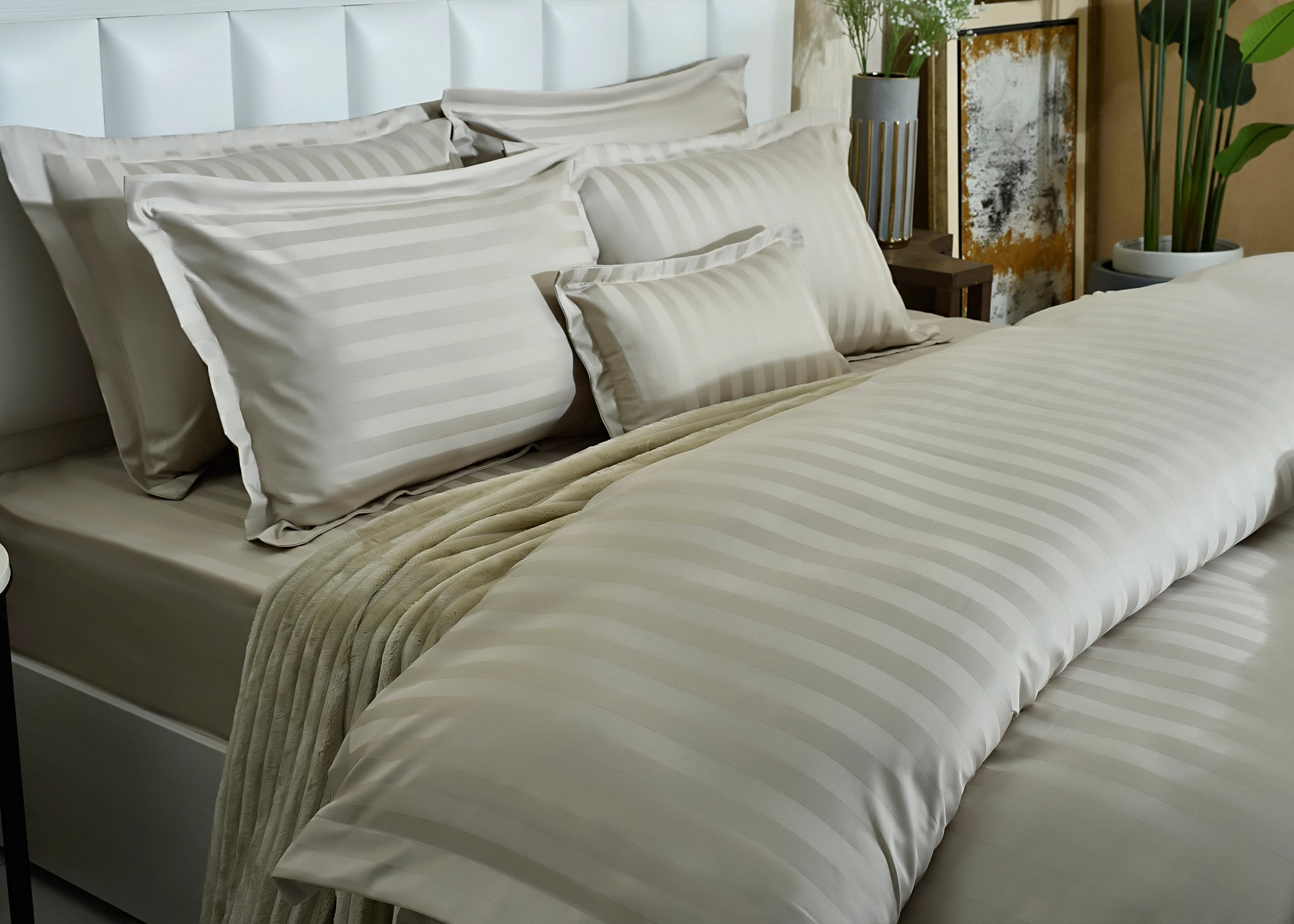 7 Pcs Duvet Cover Set Biege Dreamy | ChenOne Home Textile