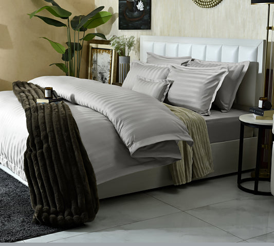 7 PCS DUVET COVER SET GREY DREAMY-25WP