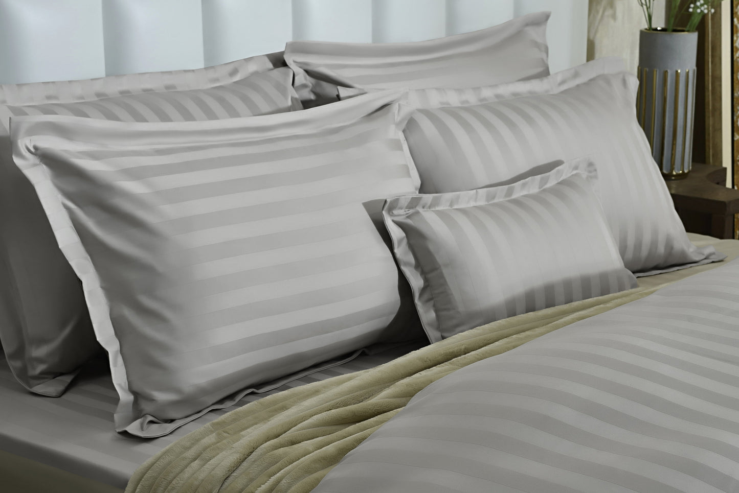 7 PCS DUVET COVER SET GREY DREAMY-25WP